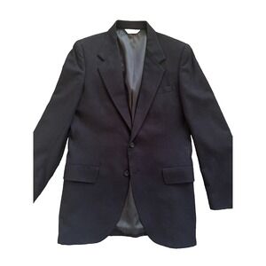 Kuppenheimer Blazer Sport Coat Mens 40S 100% Wool Black/Grey Stripe